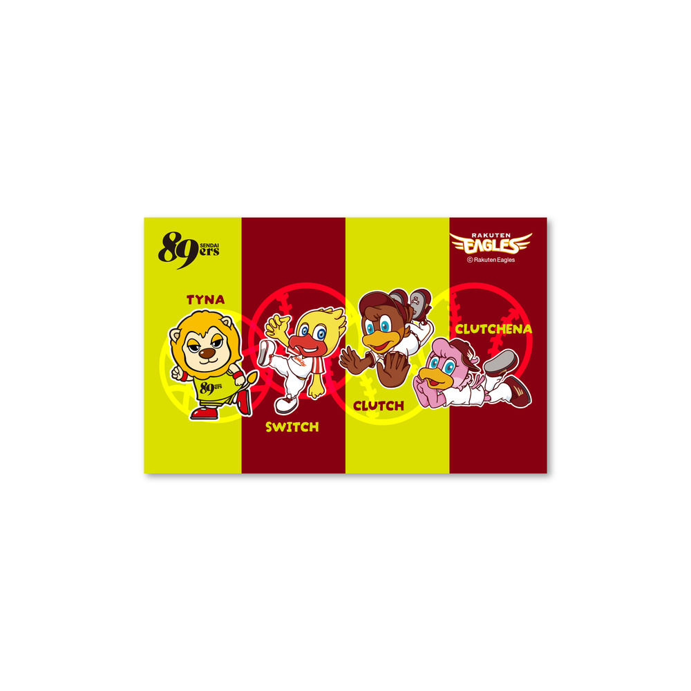 仙台89ERS&times;楽天イーグルス コラボステッカー 2025-26(マスコット集合) 詳細画像 1カラー 1